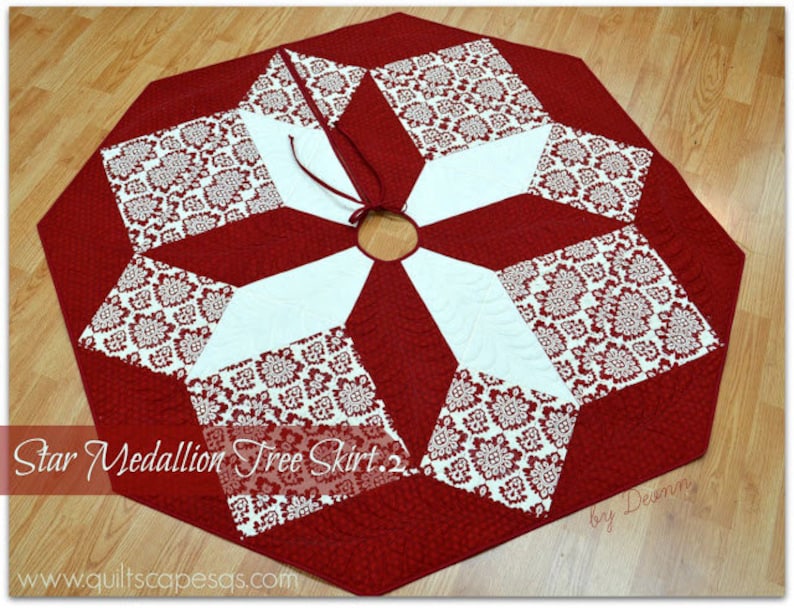 Star Medallion Tree Skirt DIGITAL Quilt Pattern Etsy