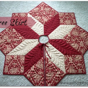 Star Medallion Tree Skirt Quilt Pattern image 3