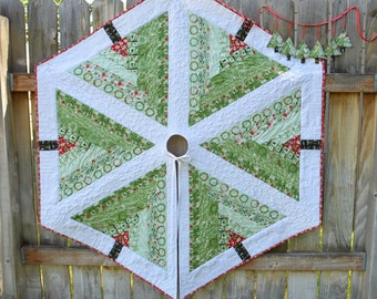 Log Cabin Tree ~ Quilted Tree Skirt & Ornaments pattern