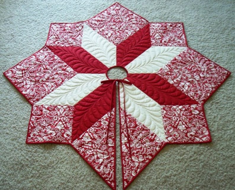 Star Medallion Tree Skirt DIGITAL Quilt Pattern Etsy Canada