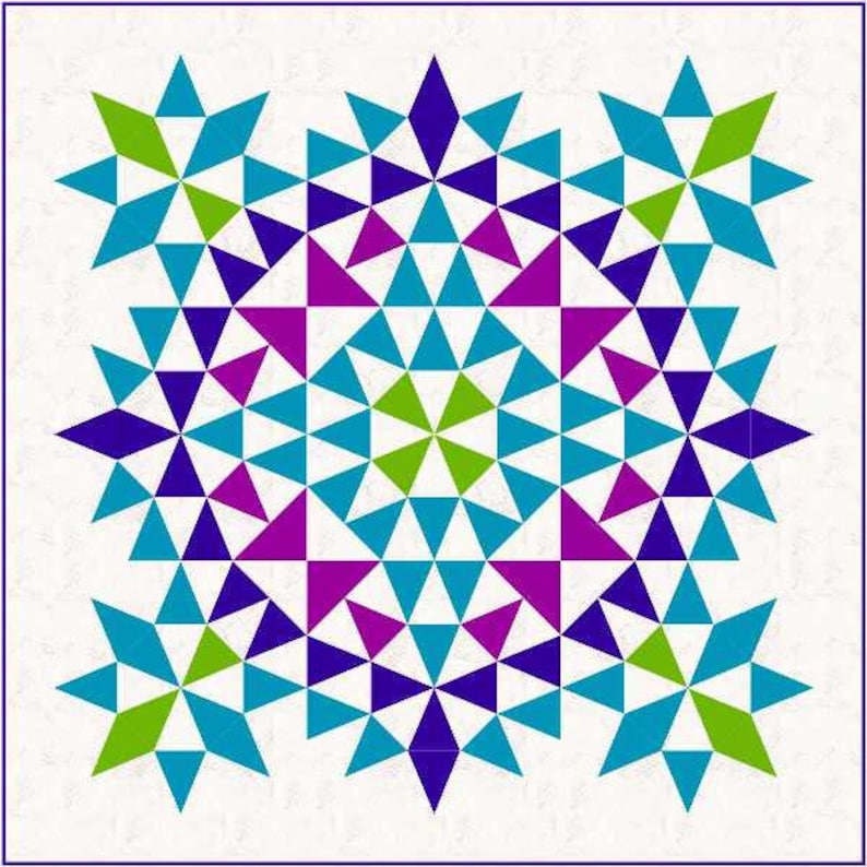 Kaleido-Medallion DIGITAL Quilt Pattern image 2