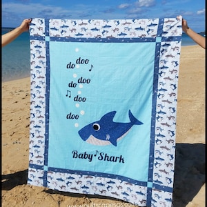Simple Sadie ~ Modern Millie quilt pattern with optional Baby Sharkie appliqué