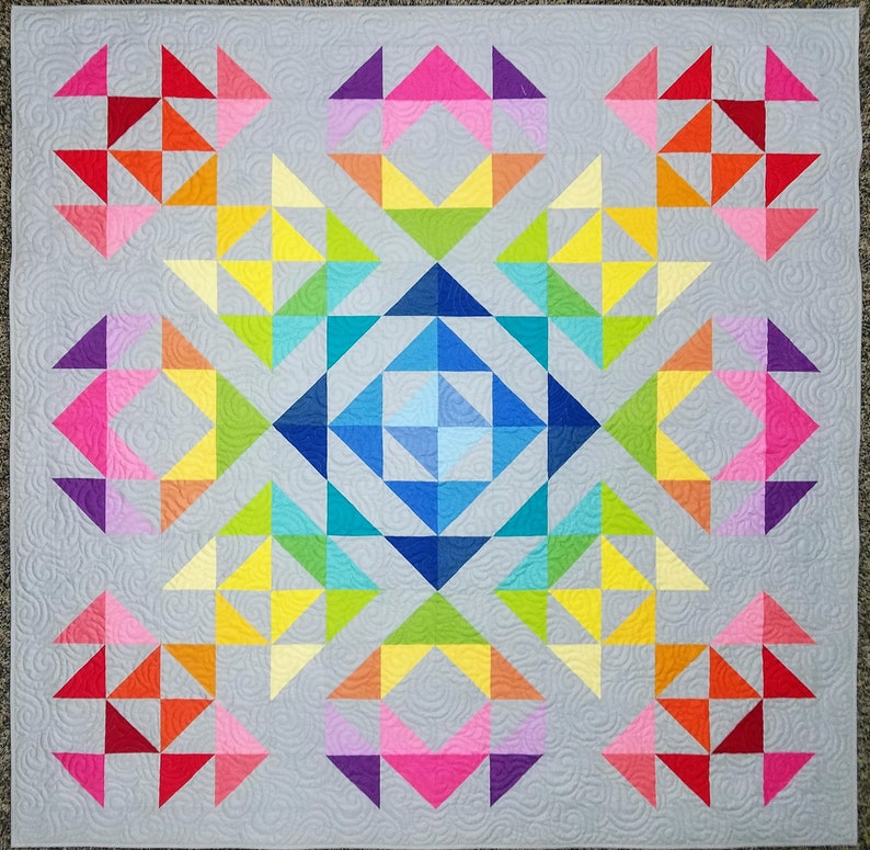 Iridescent Star DIGITAL Quilt Pattern image 1