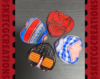 Bottoni a forma di cuore in morbido peluche Starlight Express