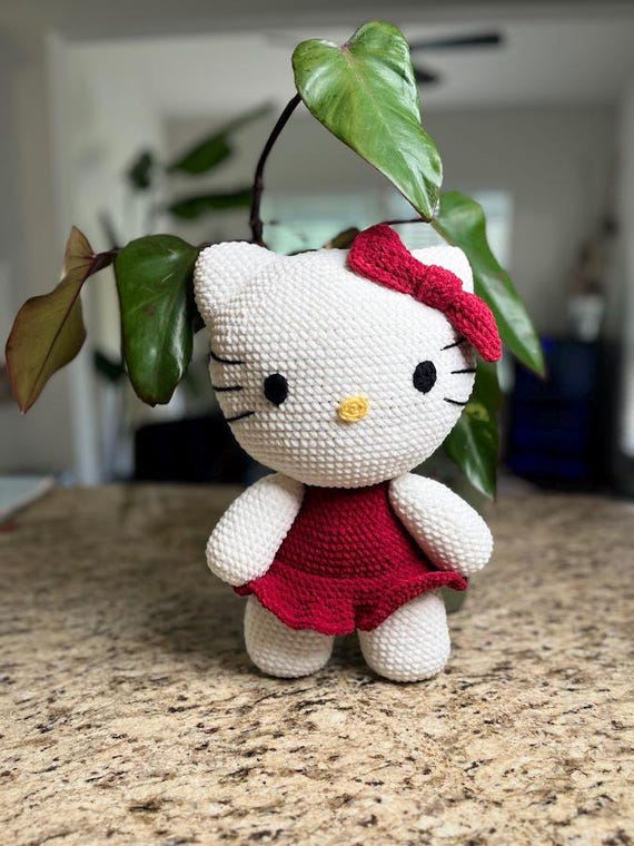 crochet hello kitty dress Kitty, Hello crochet, Handmade Hello Kitty, amigurumi, toy, Stuffed Hello Kitty Dress pattern Women's size:0 US B-AllInOne Instantly iconic. Chappell Roan