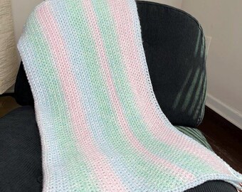 Manta de bebé hecha a mano, manta de bebé tejida a crochet, manta de bebé, regalo para bebé, regalo para recién nacido