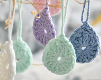 Crocheted Easter Egg Ornaments, decorations for easter
