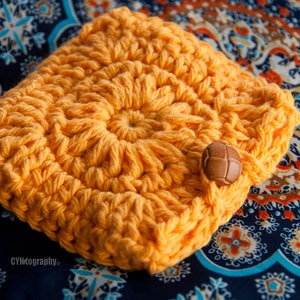 crochet tea bag cozy, crochet flower tea pouch, tea drinker gift image 1