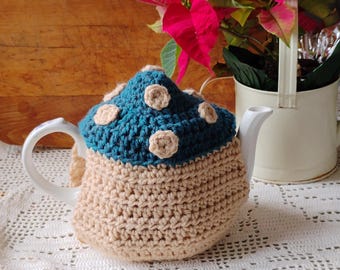 Crochet Mushroom Teapot Cozy: Cottagecore Tea Warmer