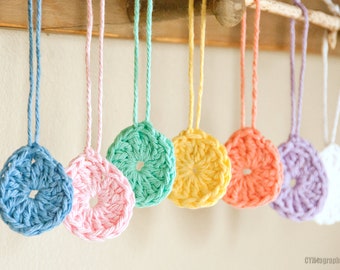 Crocheted Easter Egg Ornaments, decorations for easter
