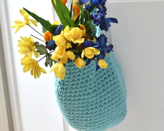crochet hanging storage basket