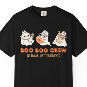 Medizinisches Halloween-T-Shirt, Krankenschwester-Doktor-Unisex-Stück gefärbtes Komfortfarben-T-Shirt, Geschenk für das Pflegepersonal, gruseliges medizinisches Personal Shirt, Krankenhaus
