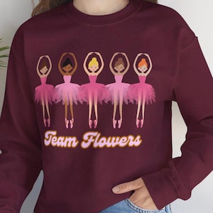 Felpa con stampa del balletto Schiaccianoci: Valzer dei fiori, regalo per gli amanti della danza