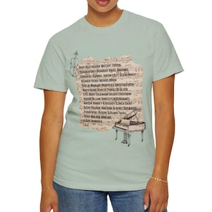 Classical Composer Vintage Music Unisex T-shirt, Music Teacher Gift, Comfort Colors Shirt