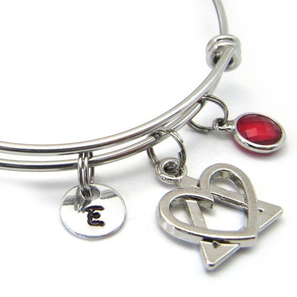 Personalized Adoption Bracelet, Adoption Jewelry, Adoption Gift, Adoption Bangle, Adoption Symbol Bracelet, Gift for Adoption, Stepmom Gift