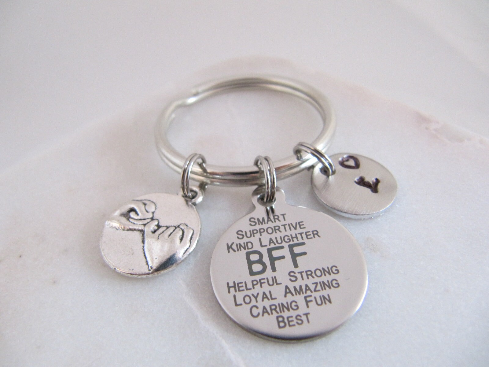 BFF Keychain BFF Gift Friendship Keychain Best Friend Etsy