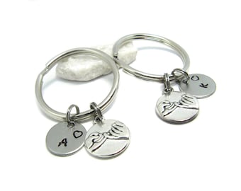 Pinky Promise Non importa dove portachiavi, portachiavi dell'amicizia, regalo amico a lunga distanza, regali per i migliori amici, regalo per Bestie, Pinky Swear - Italia