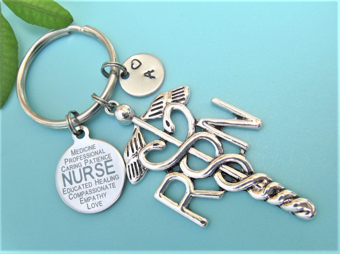 Personalized Rn Keychain Nurse Keychain RN Keyring RN Etsy UK