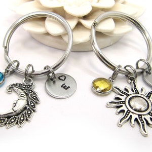 Moon and Sun Friends Gift, Moon Sun Best Friends Keychain, Sun Moon Keychain, Sun Moon Jewelry, Sun Moon Best Friend Gift, sun moon gifts