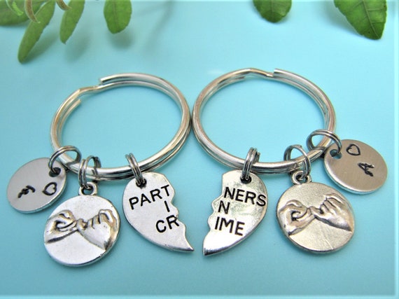 Partners in Crime Keychains Best Friend Gifts Pinky Swear | Etsy