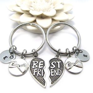 Set of 2 Pinky Promise Keychains, Best Friend Keychain for 2, 2 Friendship Keychains,  BFF Keychains, Pinky Swear Friendship Keychains for 2
