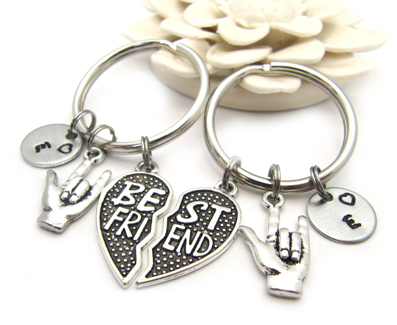 Set of 2 Friendship Keychains, Best Friend Keychain for 2, Best Friend ...