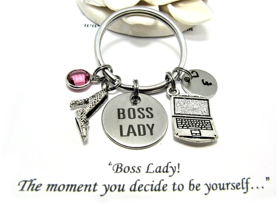Personalized Boss Lady Gift Boss Lady Keychain Cute