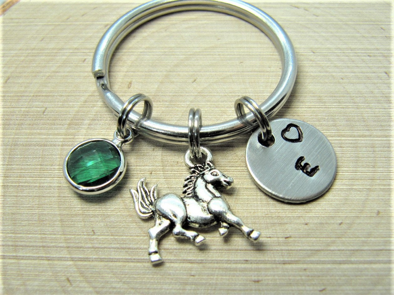 Personalized Horse Keychain Horse Jewelry Horse Gifts Cute Etsy