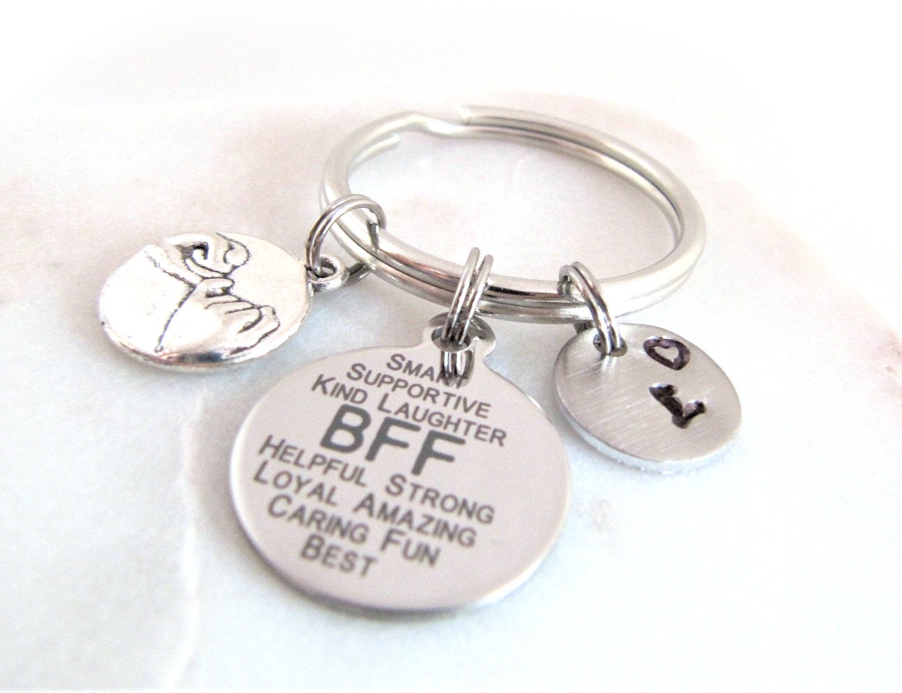 BFF Keychain BFF Gift Friendship Keychain Best Friend Etsy