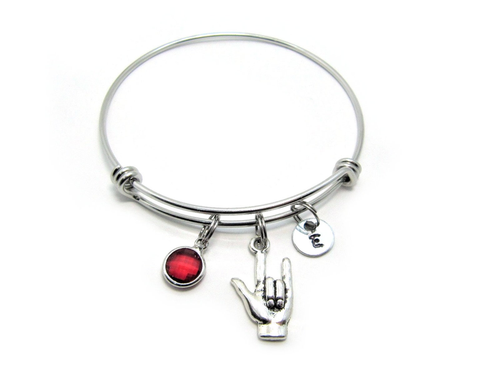 Personalized ASL Bracelet I Love You Sign Language Bracelet Etsy