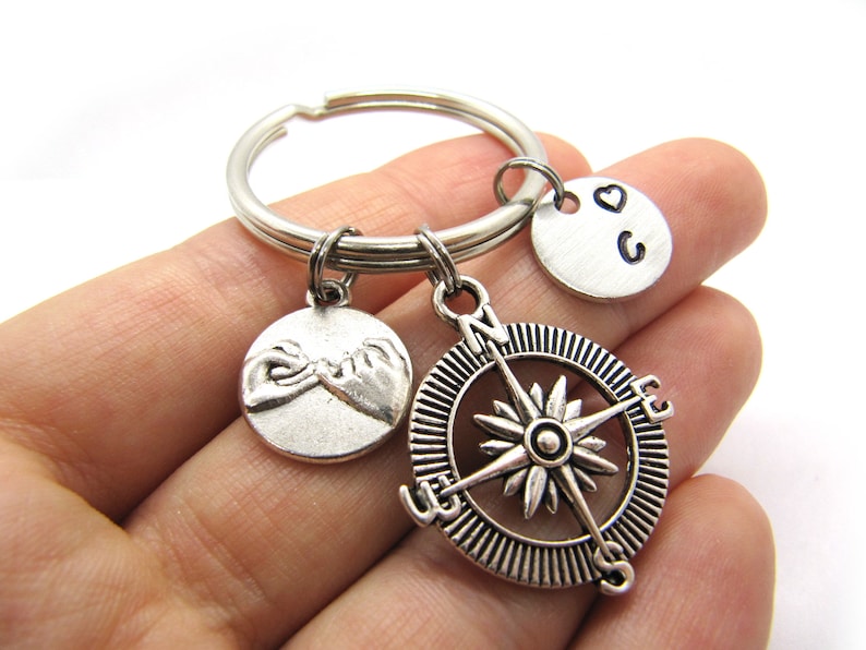 Best Friend Compass Keychain for 2 2 Best Friend Gift 2 Best Etsy