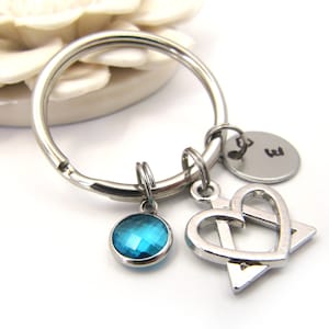 Personalized Adoption Keychain, Adoption Jewelry, Adoption Symbol Keychain, Adoption Gifts, Adoption Day Gift, Foster Mom Gift, Stepmom Gift