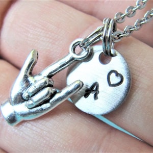 I Love You Necklace, I Love You Sign Jewelry, ASL Charm Necklace, ASL Jewelry Gift, I Love You Jewelry Pendant, ASL Lover Gift
