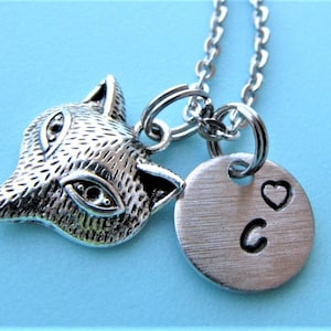 Fox Necklace, Fox Charm Necklace, Fox Jewelry, Personalized Initial Necklace, Fox Lover Gift, Fox Jewelry Gifts, Custom Necklace, Fox Charm