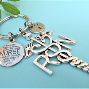 Personalized rn keychain Nurse Keychain RN keyring RN | Etsy