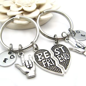 Set of 2 Friendship Keychains, Best Friend Keychain for 2, Best Friend Keyring, BFF Keychains, Friendship Keychain Set, Best Friend Gifts