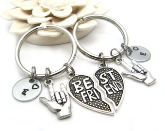 Boxed Vriendschap Sleutelhanger - F14K - Geschenken voor vrienden, Kompas Sleutelhanger, Vriendschap Sieraden, Kompas Charme, BFF Sleutelhanger, Afstudeercadeaus - België