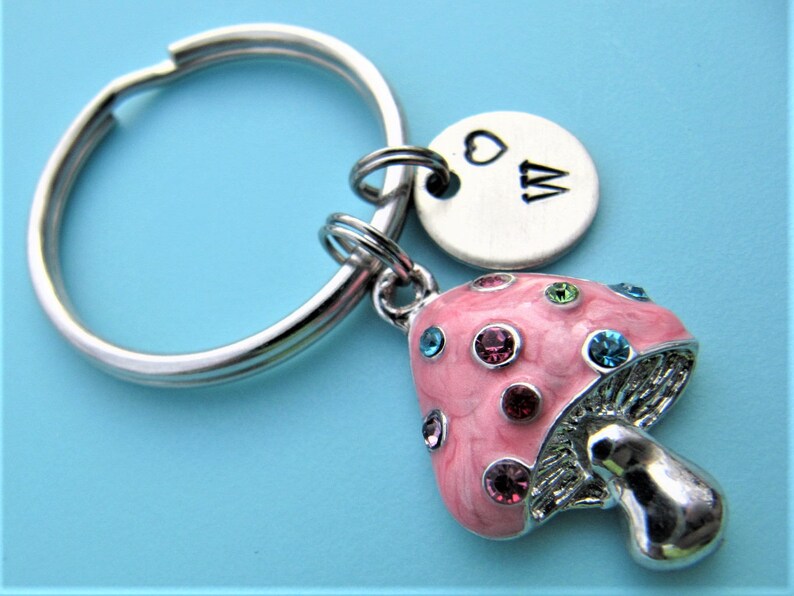 Mushroom Keychain Mushroom Keyring Mushroom Gifts Etsy
