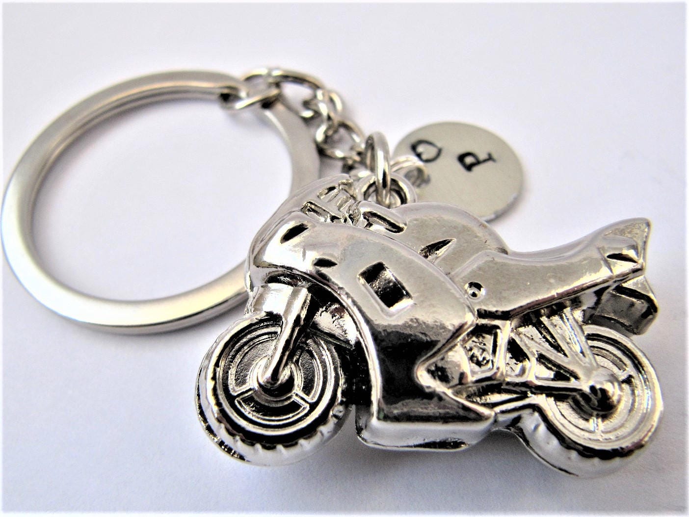 Motorcycle Keychain Motorcycle Keyring Motorcycle Key Etsy