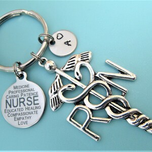 Personalized rn keychain Nurse Keychain RN keyring RN | Etsy