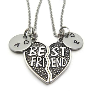 Best Friend Necklace, Friendship Necklace for 2, Best Friends Jewelry, Split Heart Necklace for 2, BFF Necklace for 2, Friendship Jewelry