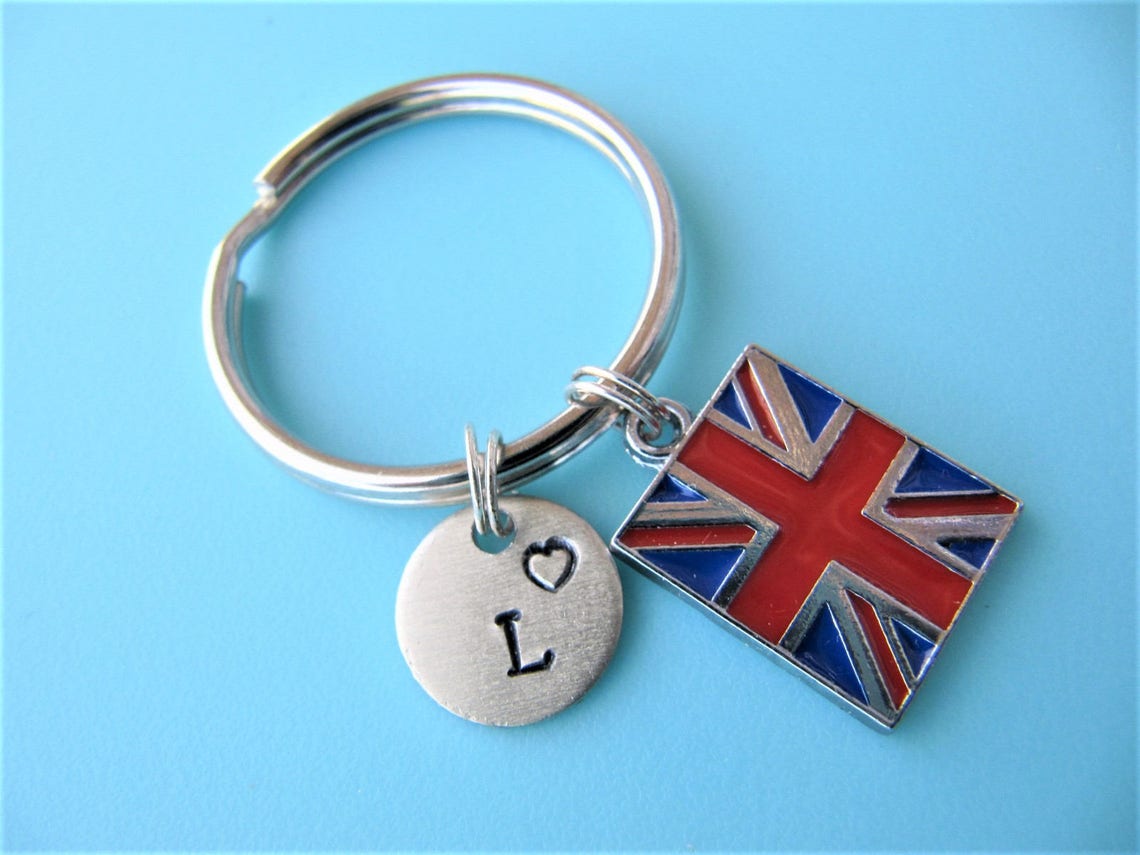 Great Britain Flag Keychain Patriotic Keychain British Flag - Etsy