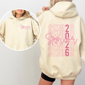 Senior 2026 Hoodie, Class of 2026 Sweatshirt, Graduation Gift for Her, Senior Year Pullover, Cute Senior Crewneck, High School Grad Outfit
