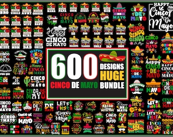 Cinco De Mayo svg png bundel, Let's Fiesta png svg, Mexico tequila png, taco's png, nacho's hoed, Mexicaans feest, boho bloemen Cinco de Mayo