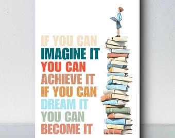 Printable Poster - Dream Big Motivational Wall Art – Daily Affirmation