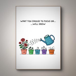 Printable Poster - Mental Health Affirmation – Self-Care Quote Wall Art, Mindfulness Decor