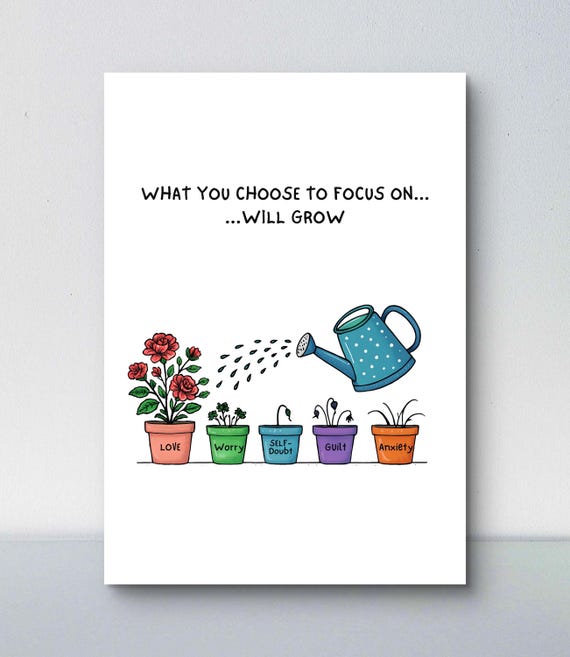 Printable Poster - Mental Health Affirmation – Self-Care Quote Wall Art, Mindfulness Decor