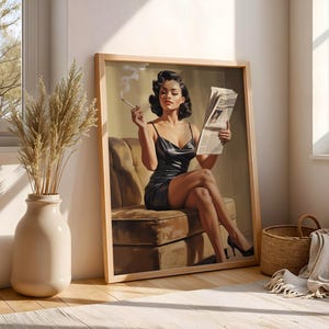 Vintage Cigarette Western Poster Print - Retro Marlboro Print - Vintage Marlboro Art Print - Marlboro Model Bikini Poster - Preppy Posters