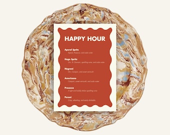 Cabana Happy Hour Menu: Italian Summer Party (Canva Template)