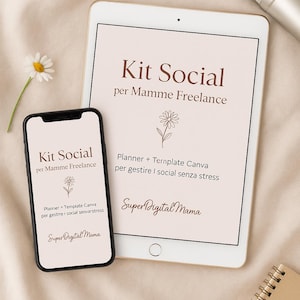 Kit Social per Mamme Freelance | Planner + Template Canva per gestire i social senza stress